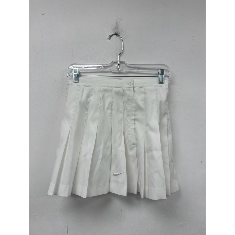 Vintage Nike Skirt Girls 8 White Pleated Tennis Athletic Made USA 80s 90s